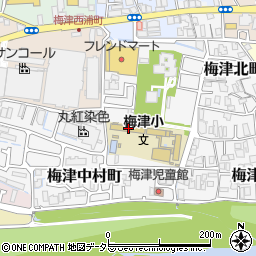 京都市立梅津小学校周辺の地図