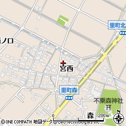 愛知県安城市里町宮西8周辺の地図
