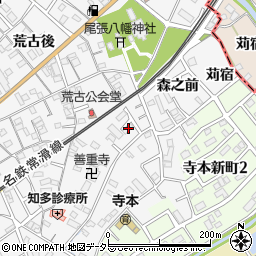 愛知県知多市八幡荒古前43周辺の地図