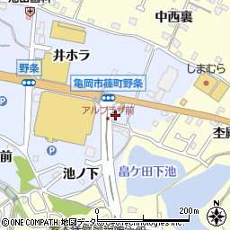 京都府亀岡市篠町野条上又12周辺の地図