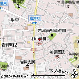 愛知県岡崎市東蔵前町木平60周辺の地図