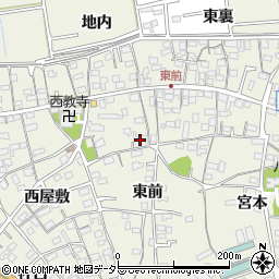 愛知県知立市牛田町東前周辺の地図