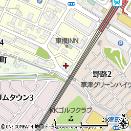 滋賀県草津市南草津1丁目5周辺の地図