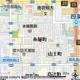 京都府京都市下京区糸屋町周辺の地図
