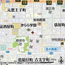 京都府京都市下京区東前町周辺の地図
