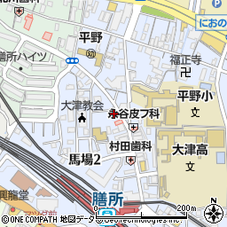 滋賀県大津市馬場2丁目6-5周辺の地図
