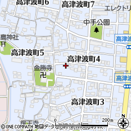 愛知県刈谷市高津波町周辺の地図