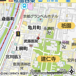 無双心 祇園店周辺の地図