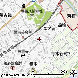 愛知県知多市八幡荒古前4周辺の地図