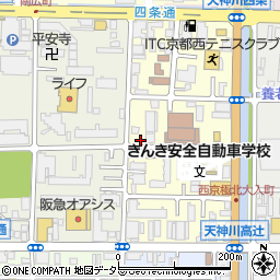 京都府京都市右京区西院西貝川町63周辺の地図