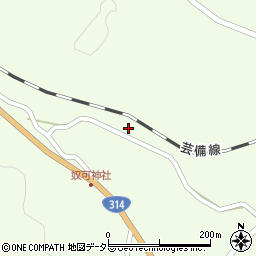 広島県庄原市東城町小奴可1279周辺の地図