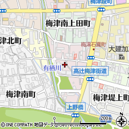 京都府京都市右京区梅津東構口町周辺の地図