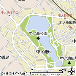 中ノ池公園周辺の地図