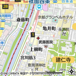 京都府京都市東山区上柳町196周辺の地図