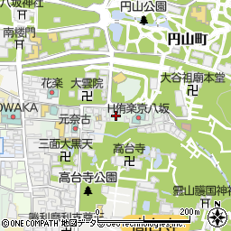 京都府京都市東山区鷲尾町周辺の地図