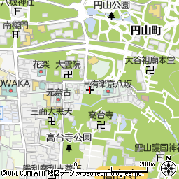 京都府京都市東山区鷲尾町周辺の地図