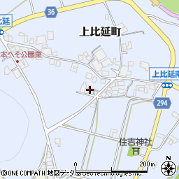 兵庫県西脇市上比延町232周辺の地図