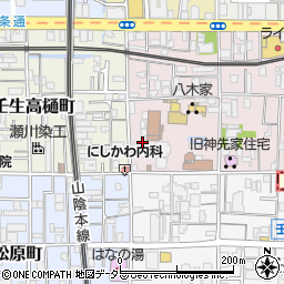 京都府京都市中京区壬生梛ノ宮町周辺の地図