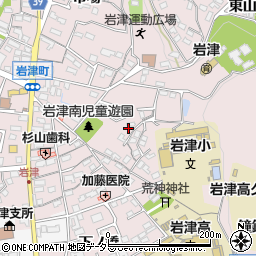 愛知県岡崎市岩津町申堂周辺の地図