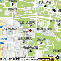 高台寺萬治郎周辺の地図