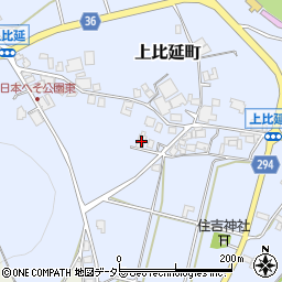 兵庫県西脇市上比延町233周辺の地図