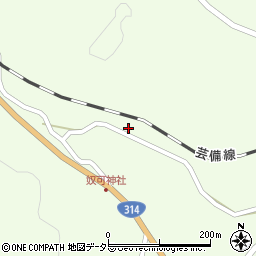 広島県庄原市東城町小奴可1296周辺の地図