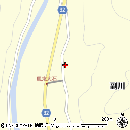 愛知県新城市副川上ノ貝津周辺の地図