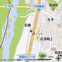 愛知県岡崎市西蔵前町岩鼻周辺の地図