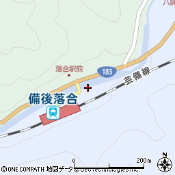 広島県庄原市西城町八鳥（落合駅前）周辺の地図