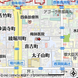 京都府京都市下京区風早町周辺の地図