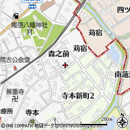 愛知県知多市八幡（森之前）周辺の地図