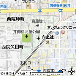 京都府京都市右京区西院松井町2周辺の地図