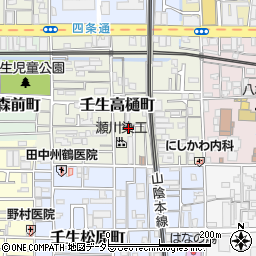京都府京都市中京区壬生高樋町65-36周辺の地図