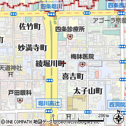 京都府京都市下京区要法寺町周辺の地図