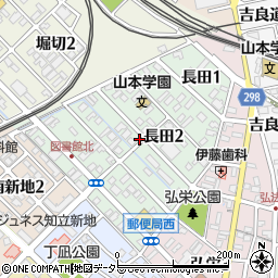 愛知県知立市長田周辺の地図