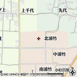京都府亀岡市曽我部町南条（北浦竹）周辺の地図