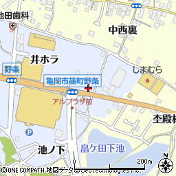 京都府亀岡市篠町野条上又7周辺の地図