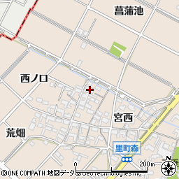 愛知県安城市里町宮西47周辺の地図