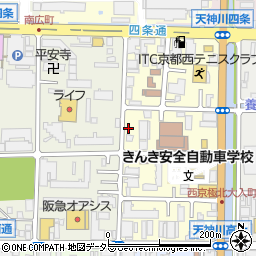 京都府京都市右京区西院西貝川町65周辺の地図