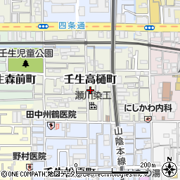 京都府京都市中京区壬生高樋町42周辺の地図