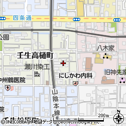 京都府京都市中京区壬生高樋町50周辺の地図