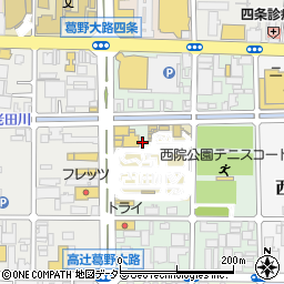 京都府京都市右京区西院安塚町周辺の地図