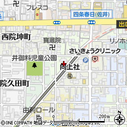 京都府京都市右京区西院松井町35周辺の地図