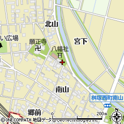 桝塚西町自治区周辺の地図