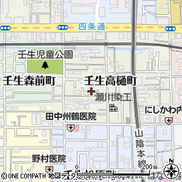京都府京都市中京区壬生高樋町周辺の地図