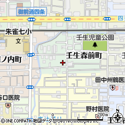 京都府京都市中京区壬生森前町周辺の地図