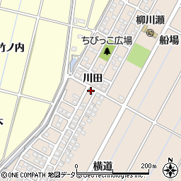 愛知県豊田市畝部東町川田周辺の地図