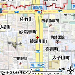 京都府京都市下京区綾堀川町周辺の地図