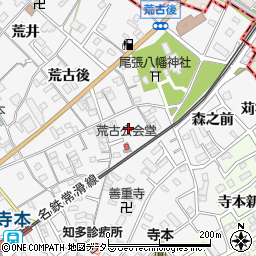 愛知県知多市八幡荒古前104周辺の地図
