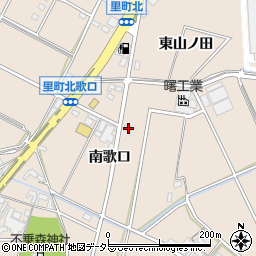 愛知県安城市里町南歌口周辺の地図